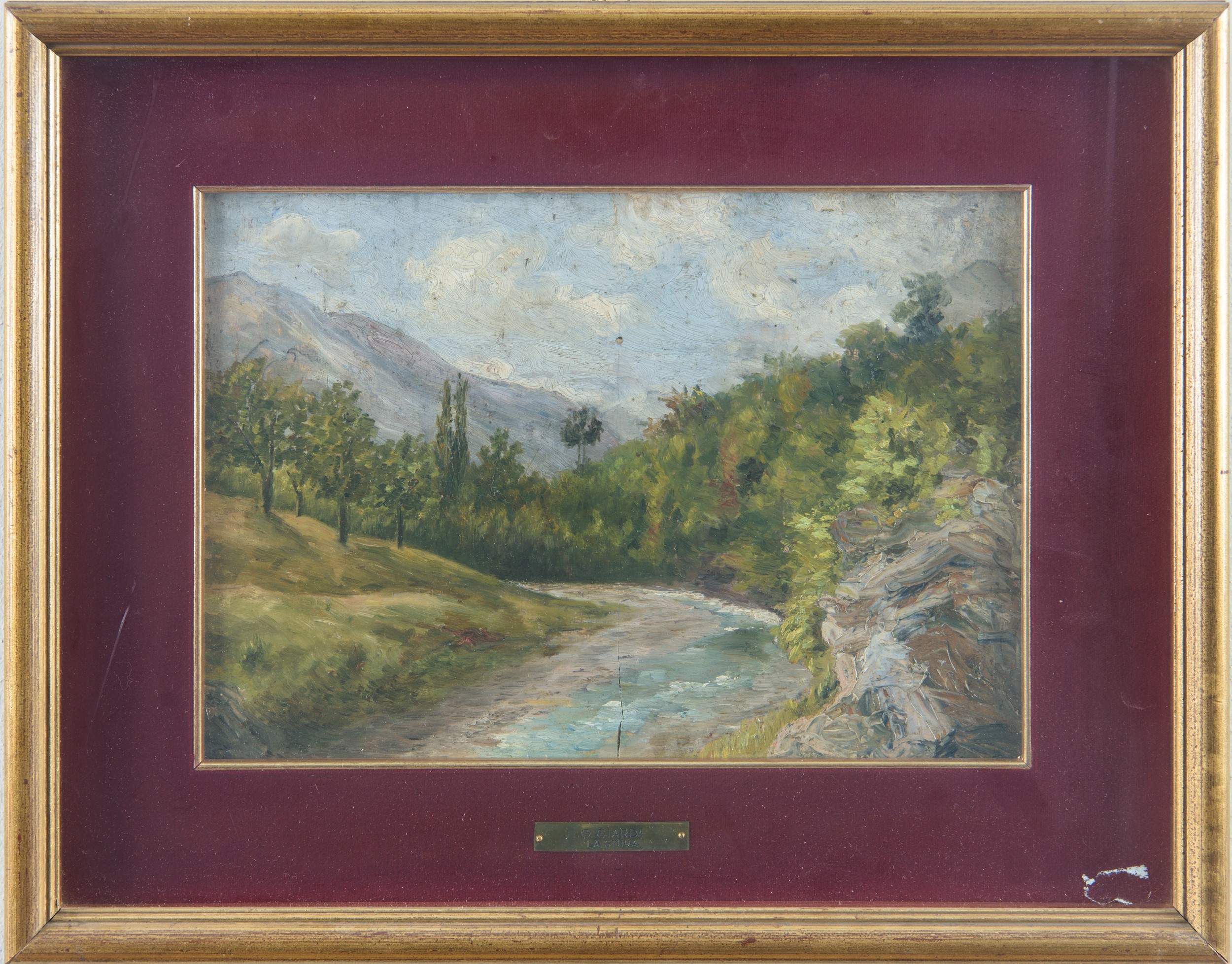 Guglielmo Ciardi - La Stura a Vignola (Cuneo) – olio su tavola (1906)