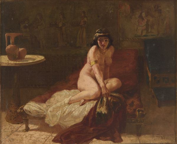 Paolo Vetri - Scena d'interno con odalisca