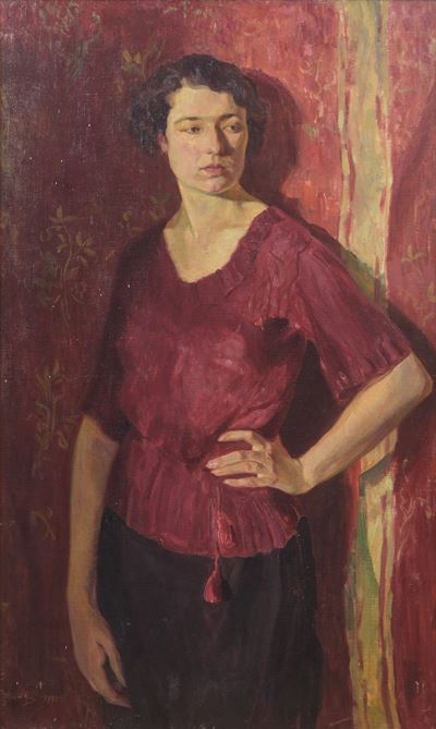 F. Moroni, Ritratto di donna, olio su tela