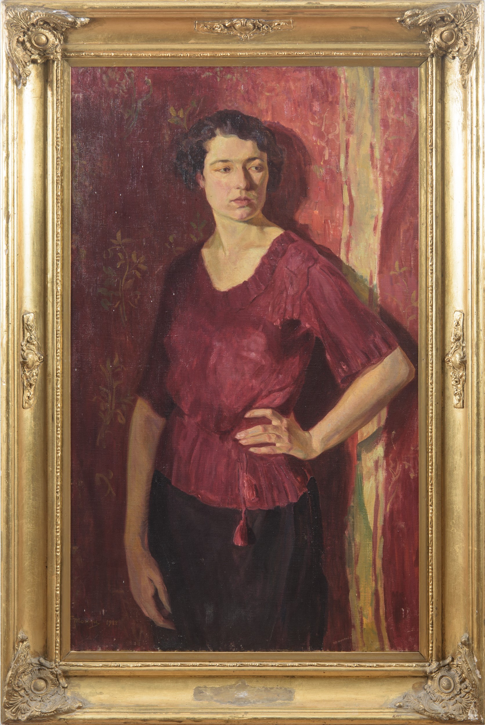 F. Moroni, Ritratto di donna, olio su tela