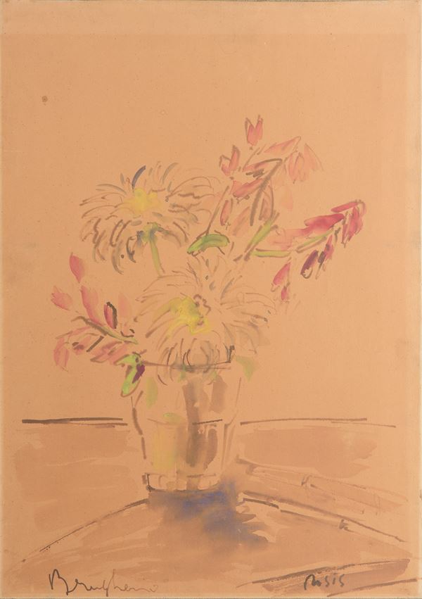 Filippo De Pisis - Fiori nel bicchiere