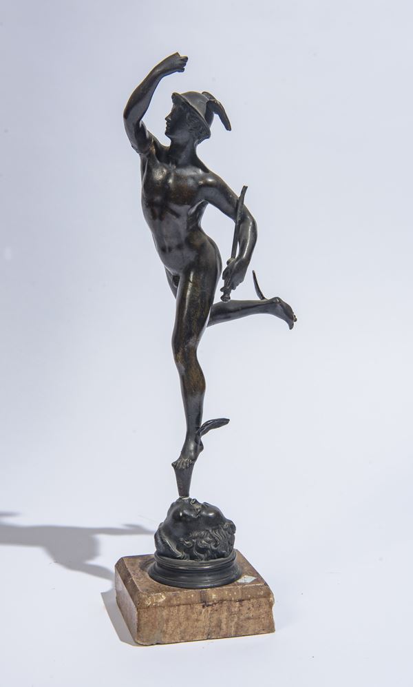 Scultura raffigurante Mercurio alato