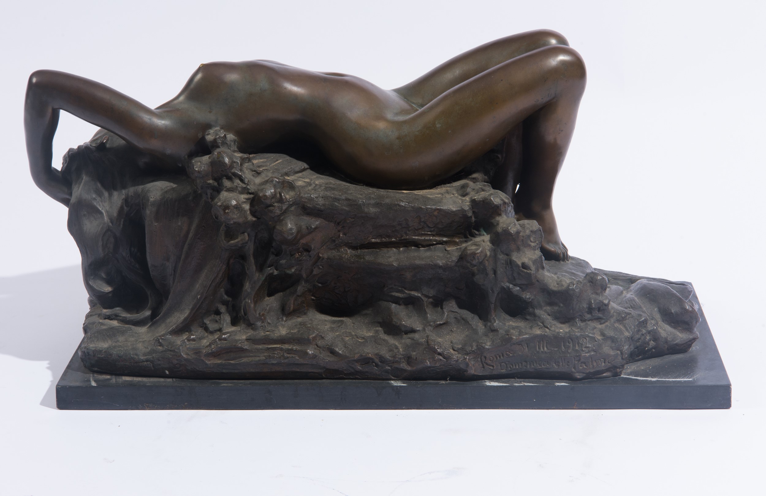 Costantino Barbella - Ebrezza, bronzo su base in marmo