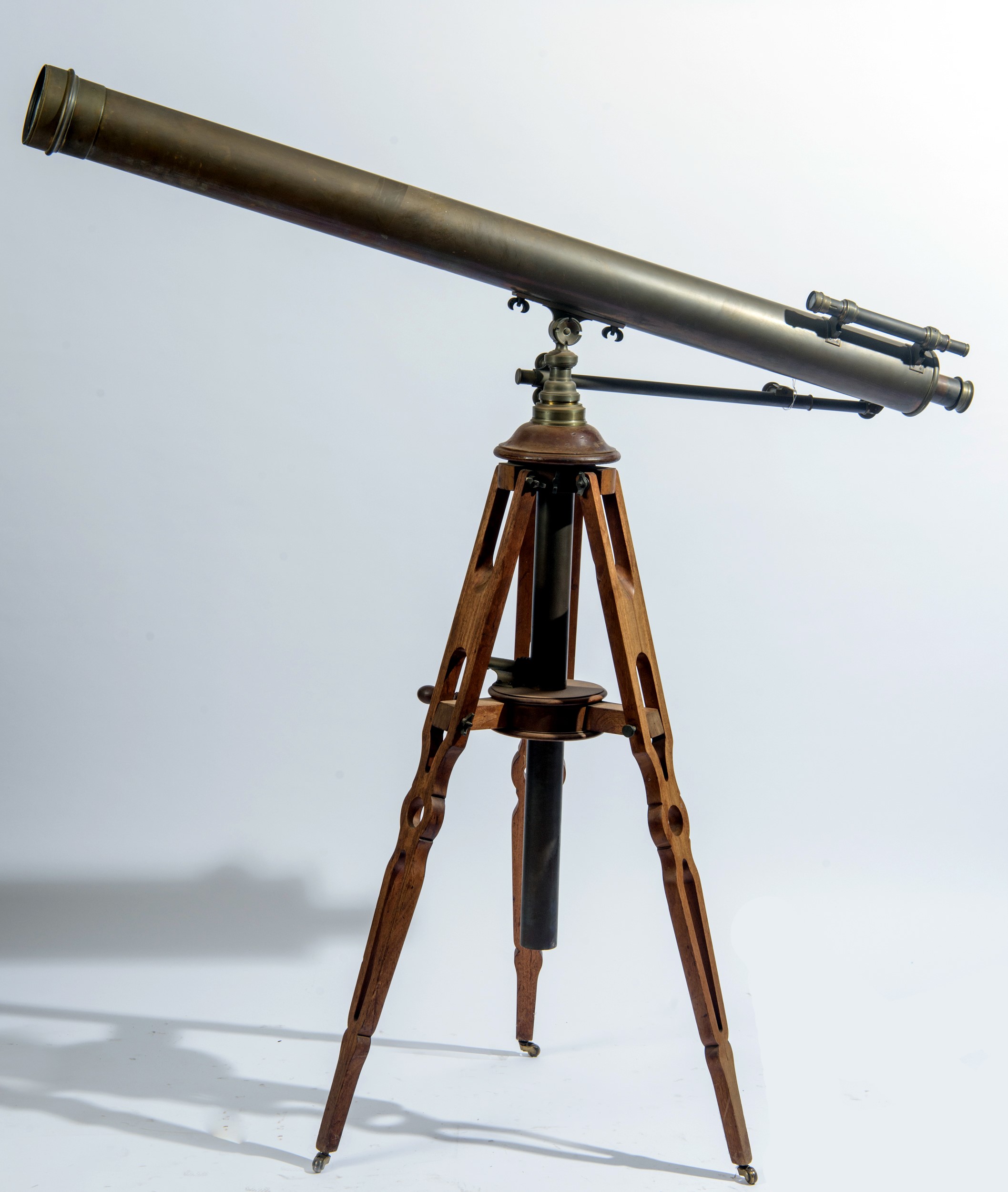 Telescopio/cannocchiale nautico, ottone e legno, fine XIX - inizio XX secolo