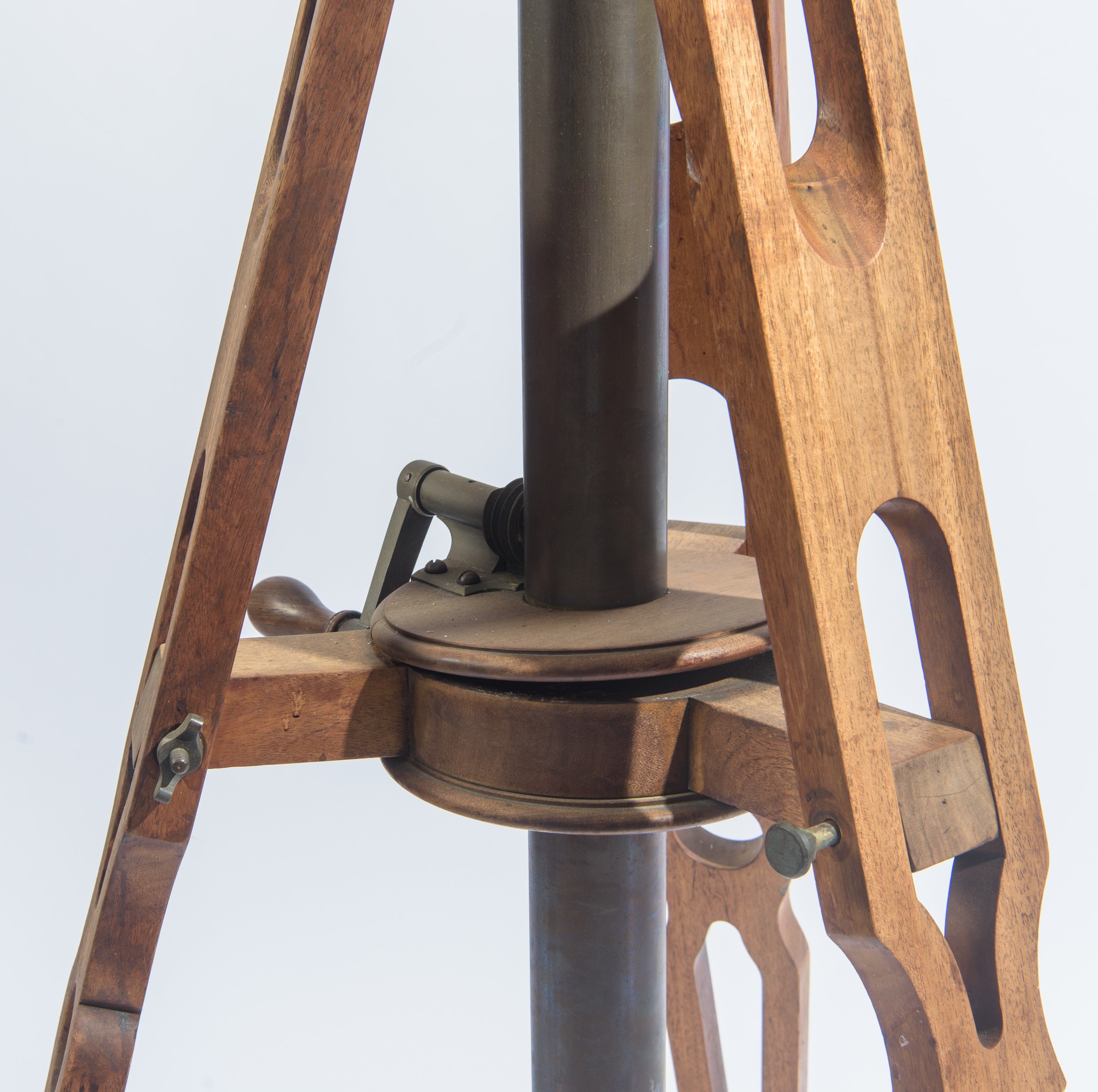 Telescopio/cannocchiale nautico, ottone e legno, fine XIX - inizio XX secolo