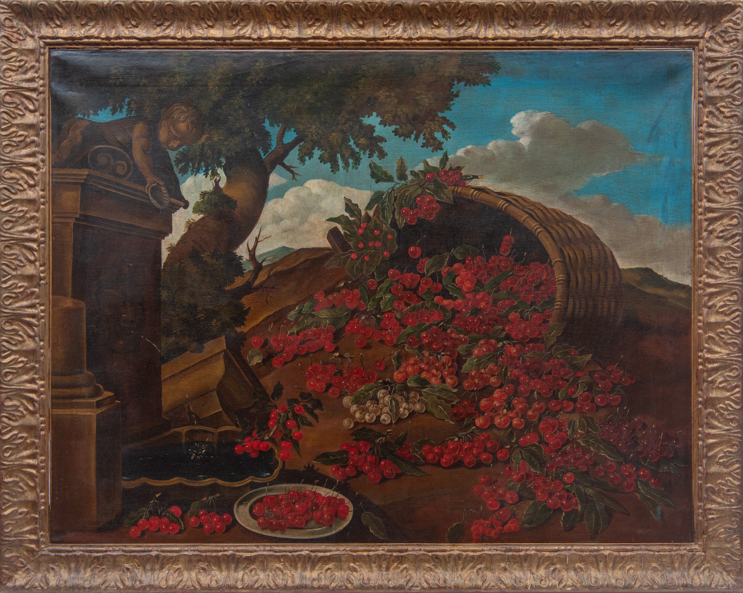 Natura morta con ciliegie