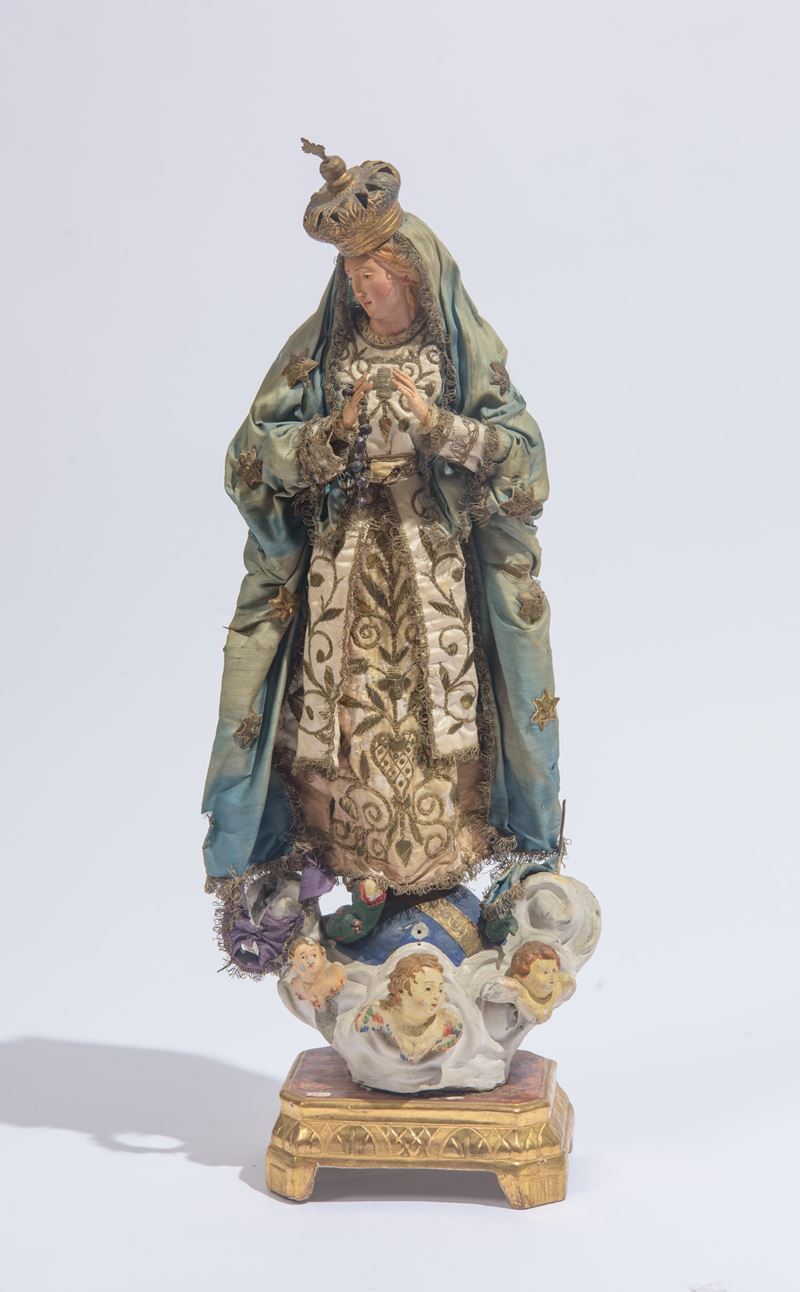 Scultura devozionale raffigurante l'Immacolata