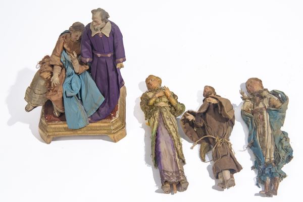 Lotto di personaggi da presepe