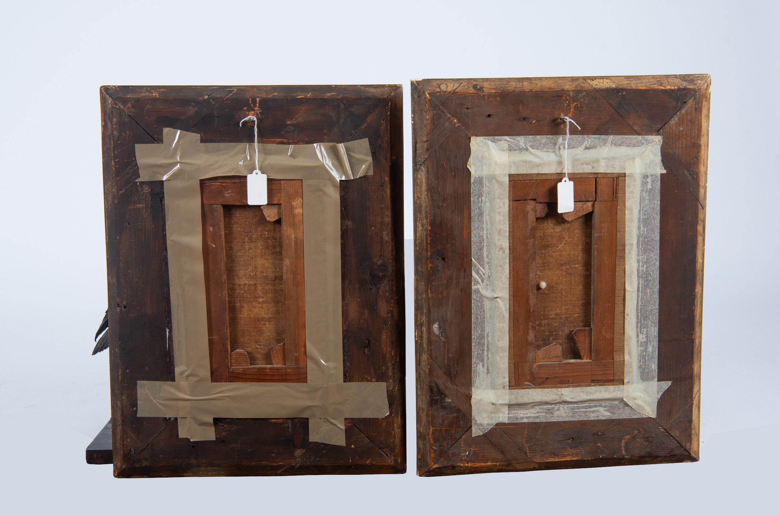 Due dipinti raffiguranti: "Scena di taverna" e "Scena galante"