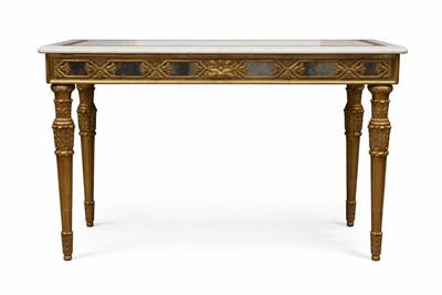 Consolle in legno dorato e intagliato, Roma, periodo Luigi XVI