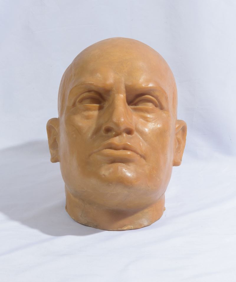 Unknown Artist, Grande volto del Duce, cera e gesso