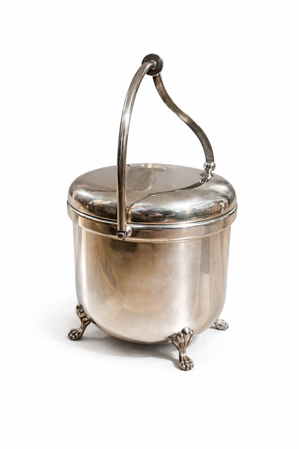 Secchiello in metallo argentato