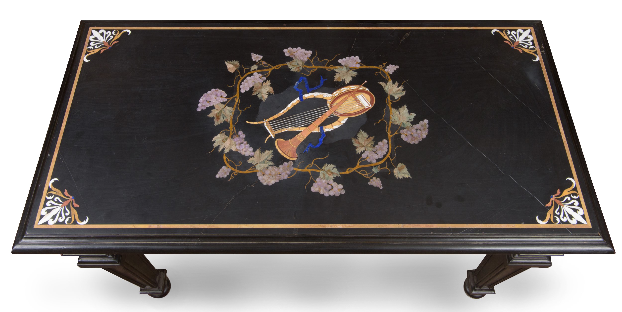 Coppia di piani in commesso di pietre dure