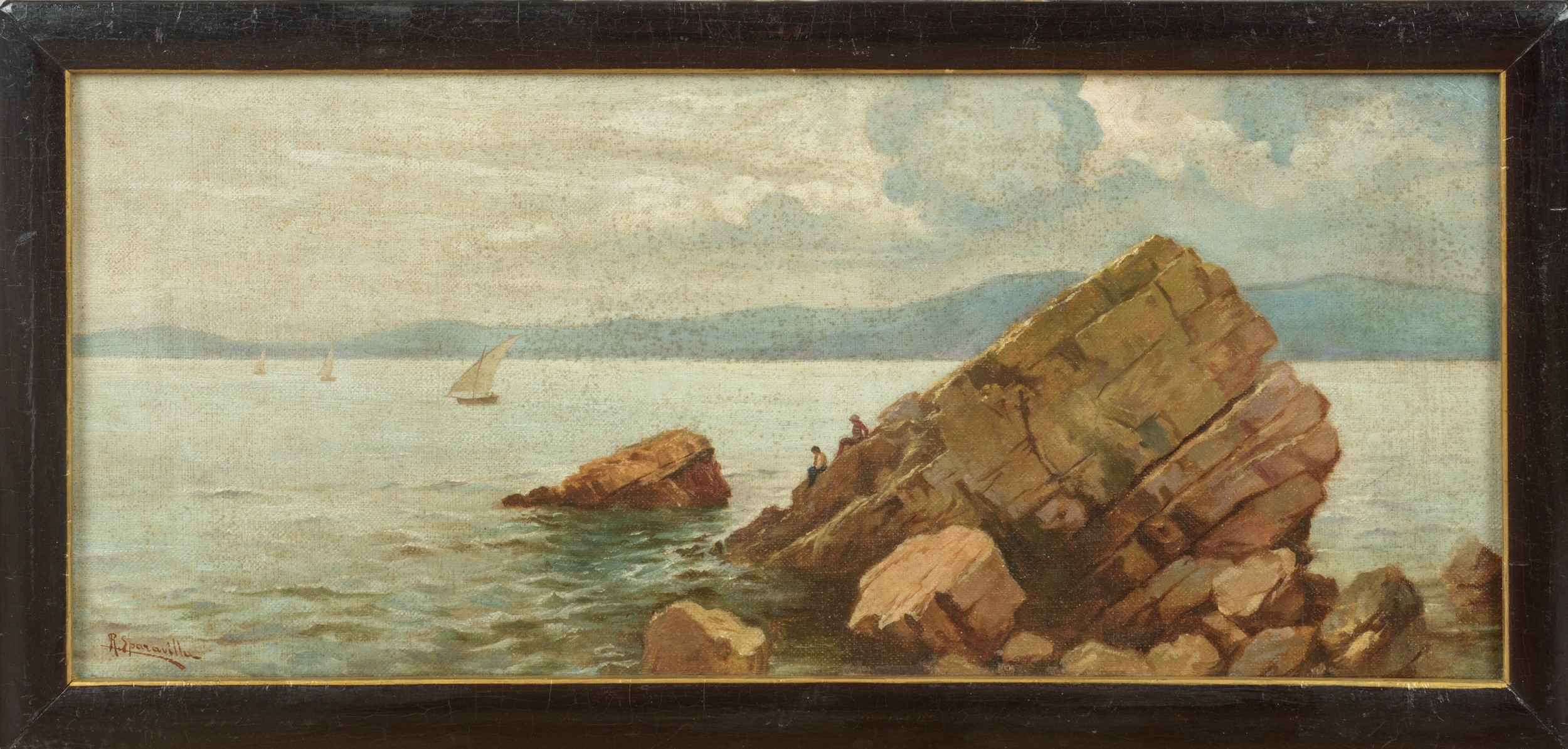 Riccardo Sparavilla - Marina, olio su tela