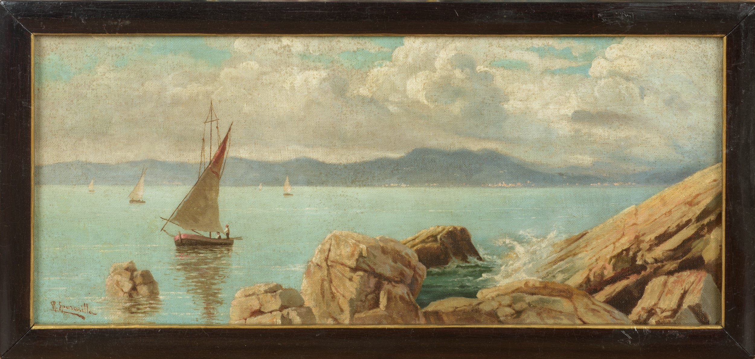 Riccardo Sparavilla - Marina, olio su tela