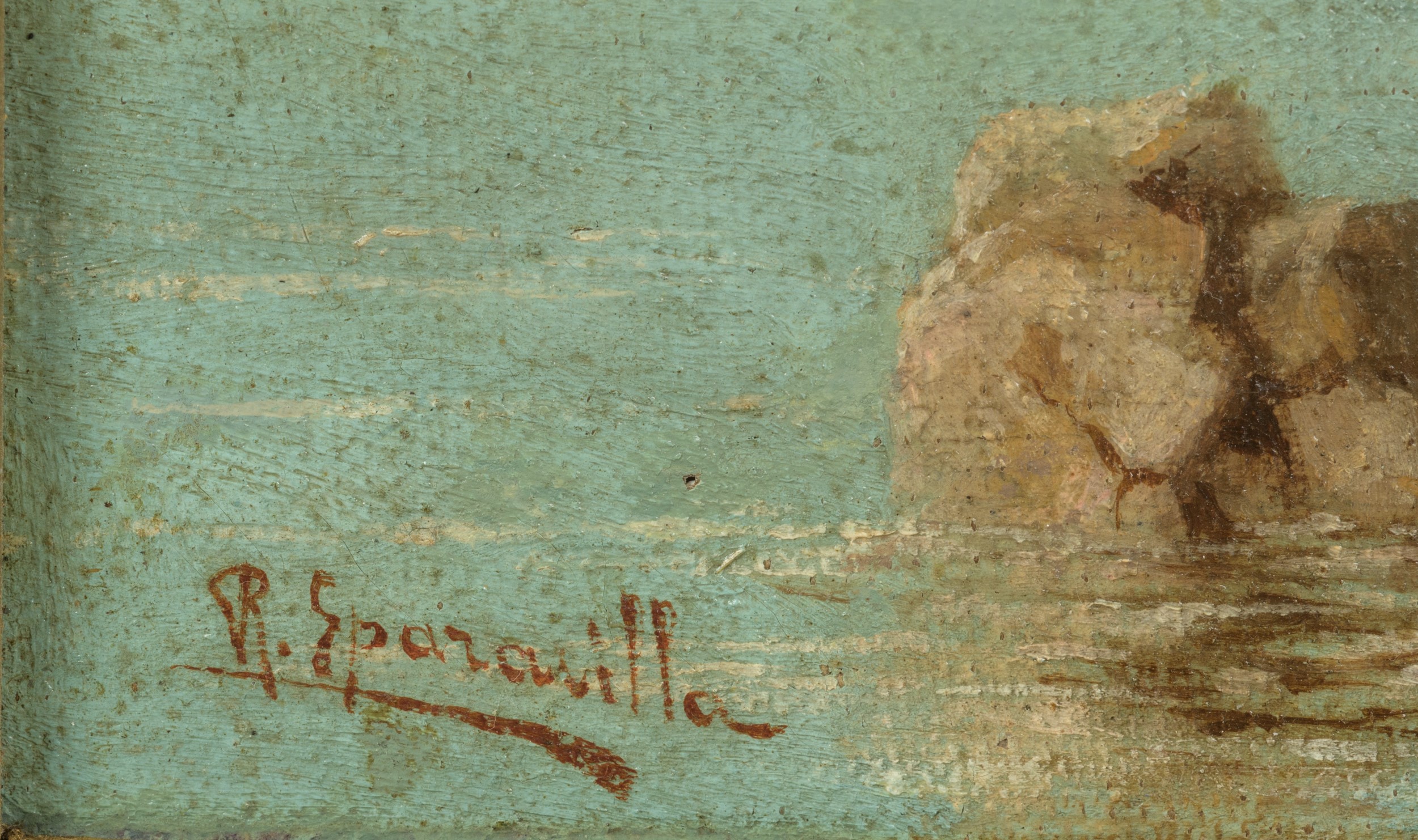 Riccardo Sparavilla - Marina, olio su tela
