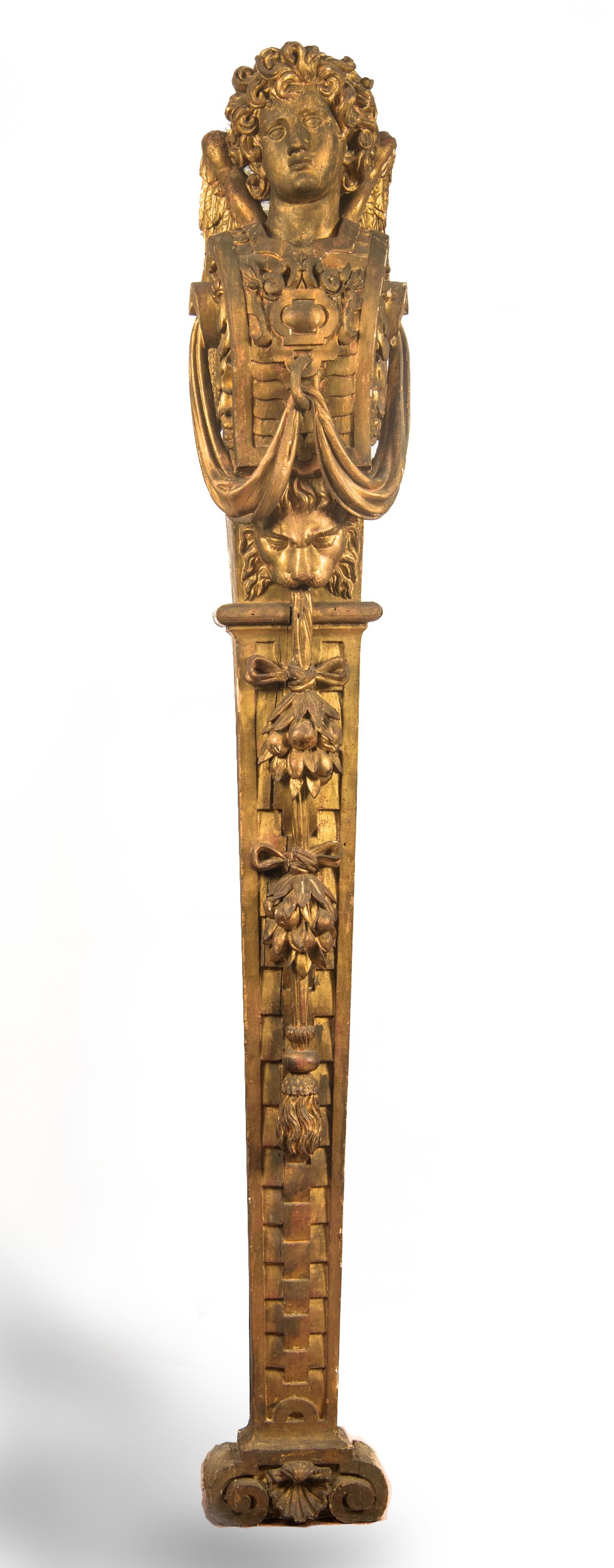 Imponente coppia di telamoni architettonici