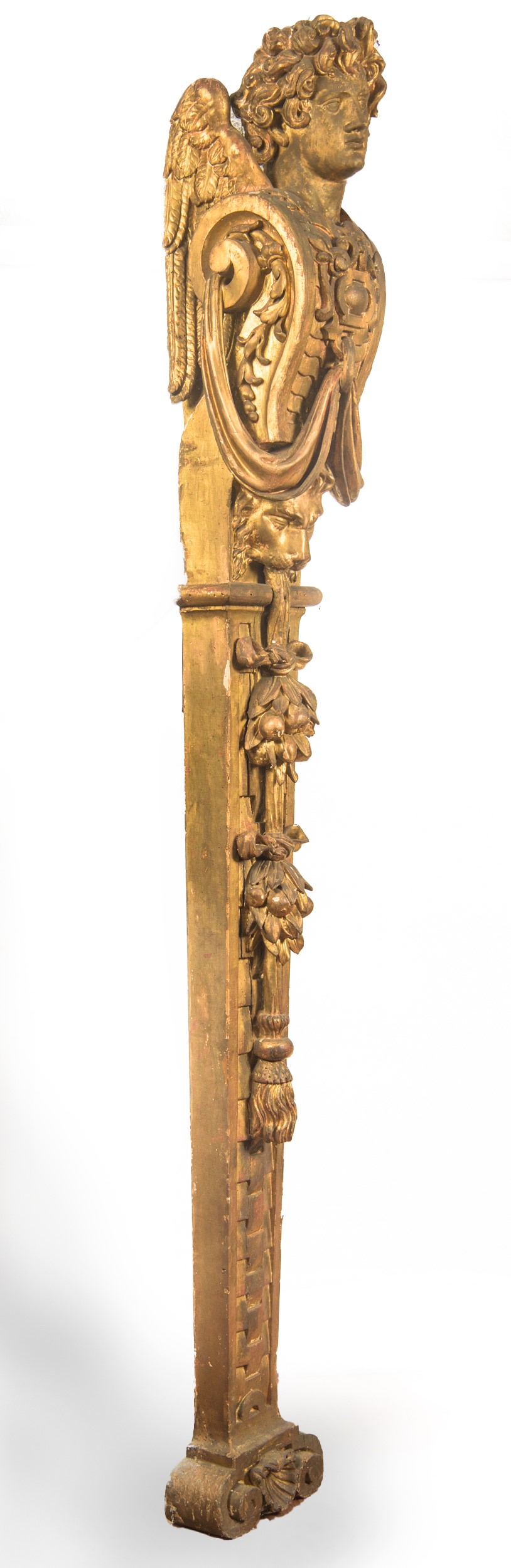 Imponente coppia di telamoni architettonici