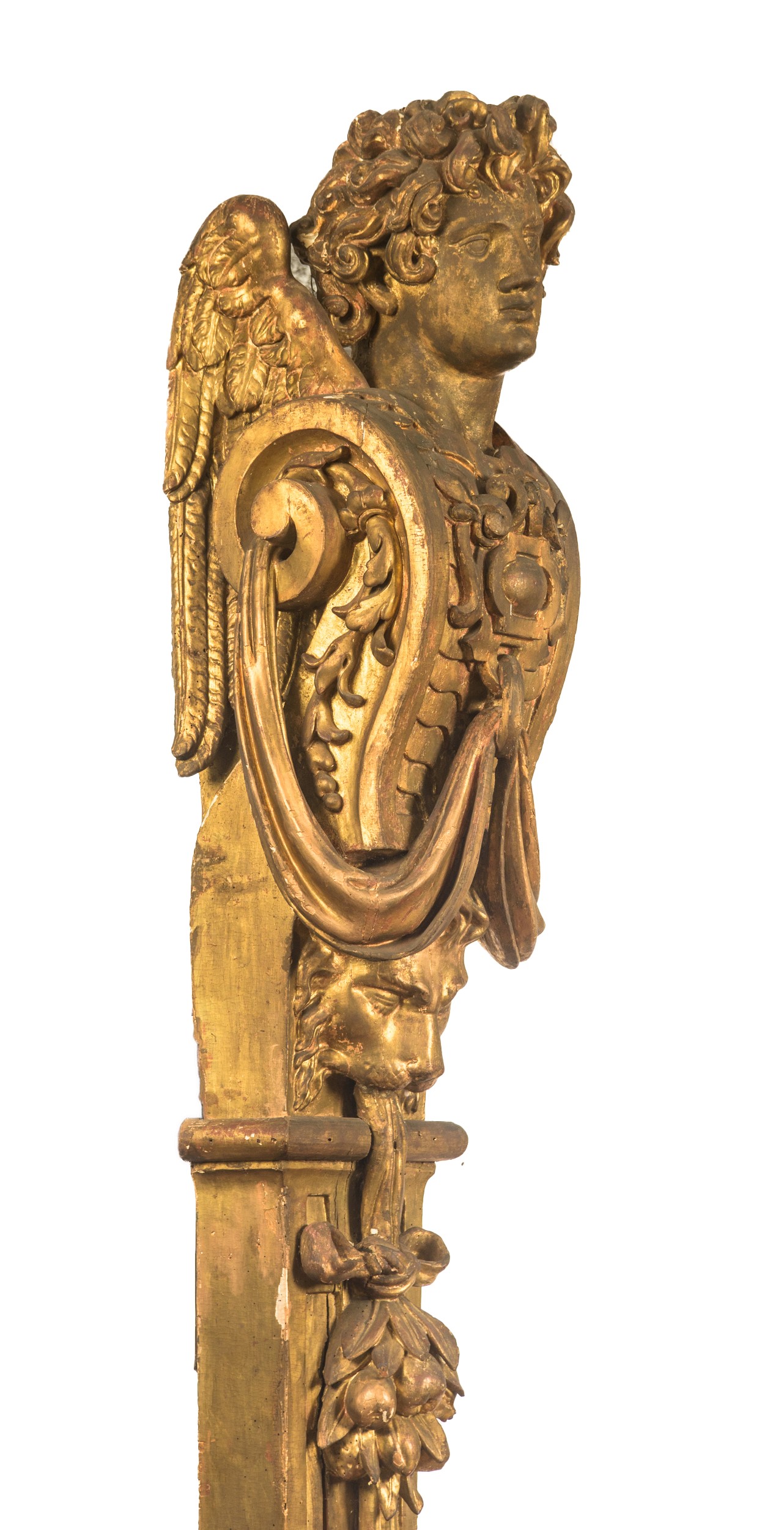 Imponente coppia di telamoni architettonici