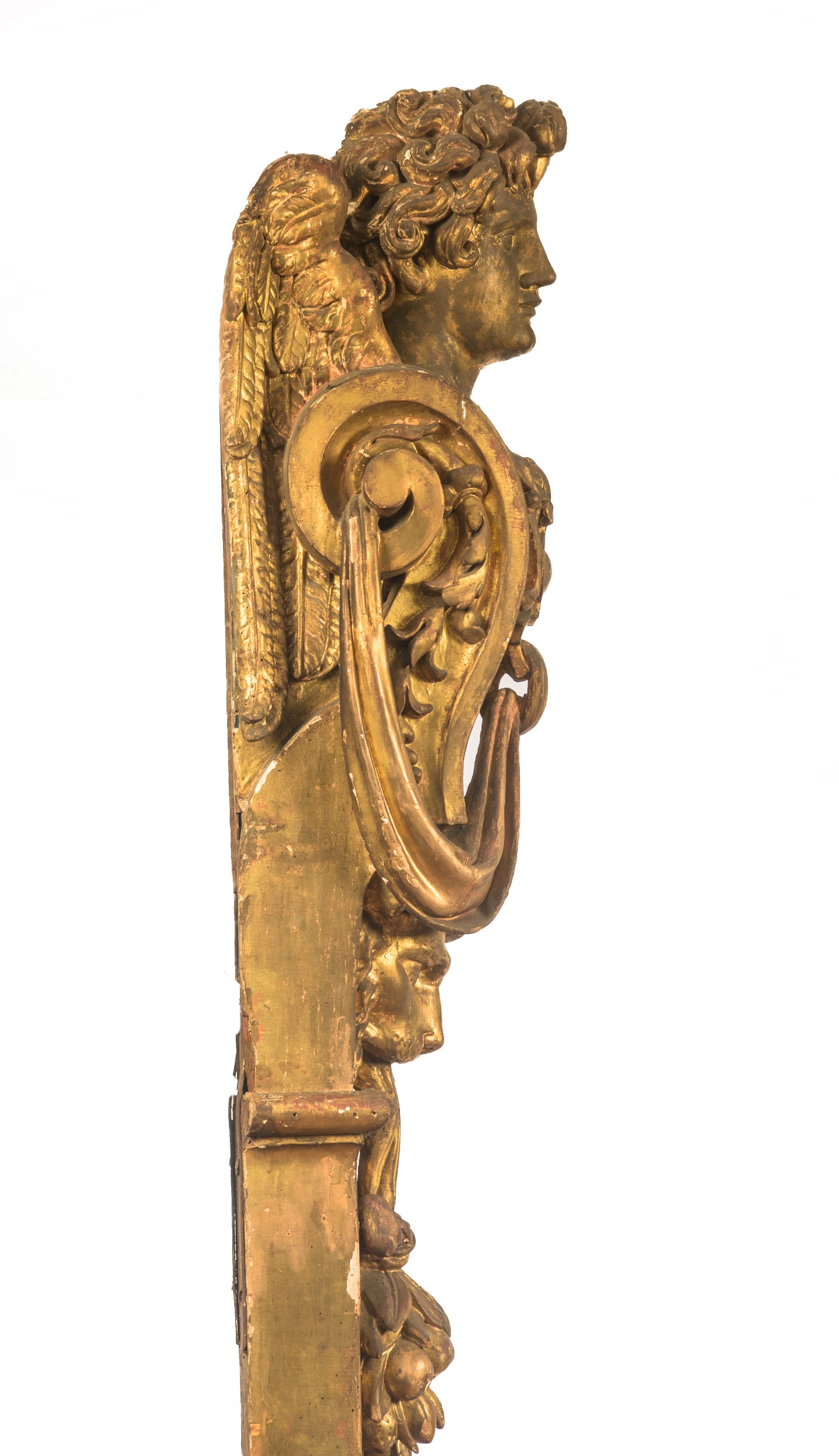 Imponente coppia di telamoni architettonici