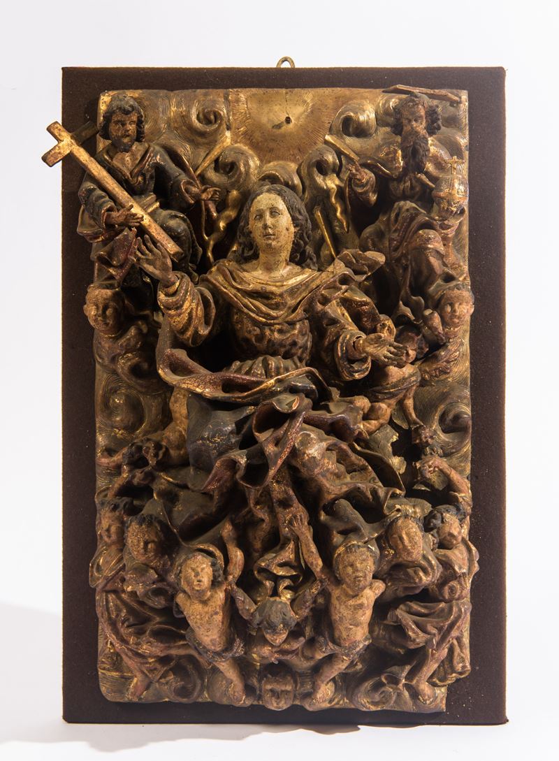 Pannello devozionale ad altorilievo