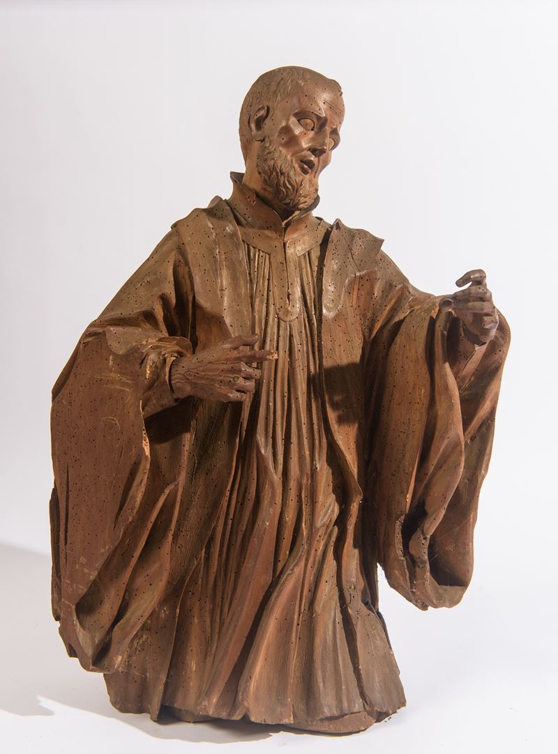 Scultura lignea raffigurante Santo