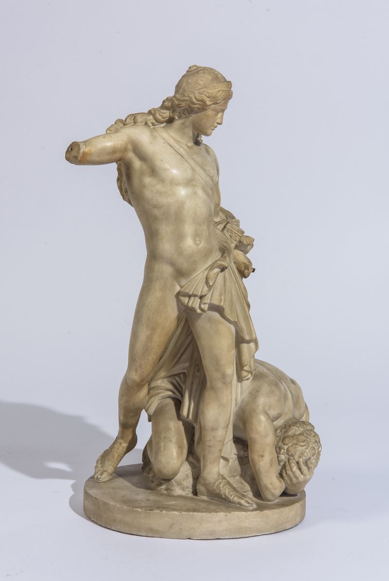 Scultura in marmo bianco