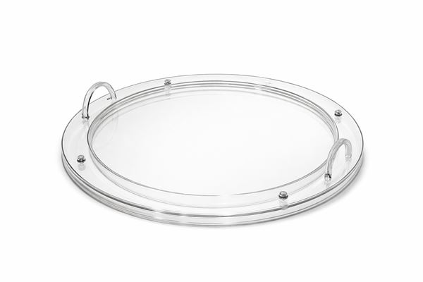 Vassoio da portata circolare in perspex