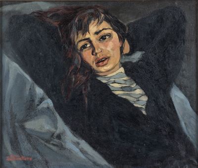 Ritratto di donna, olio su tela