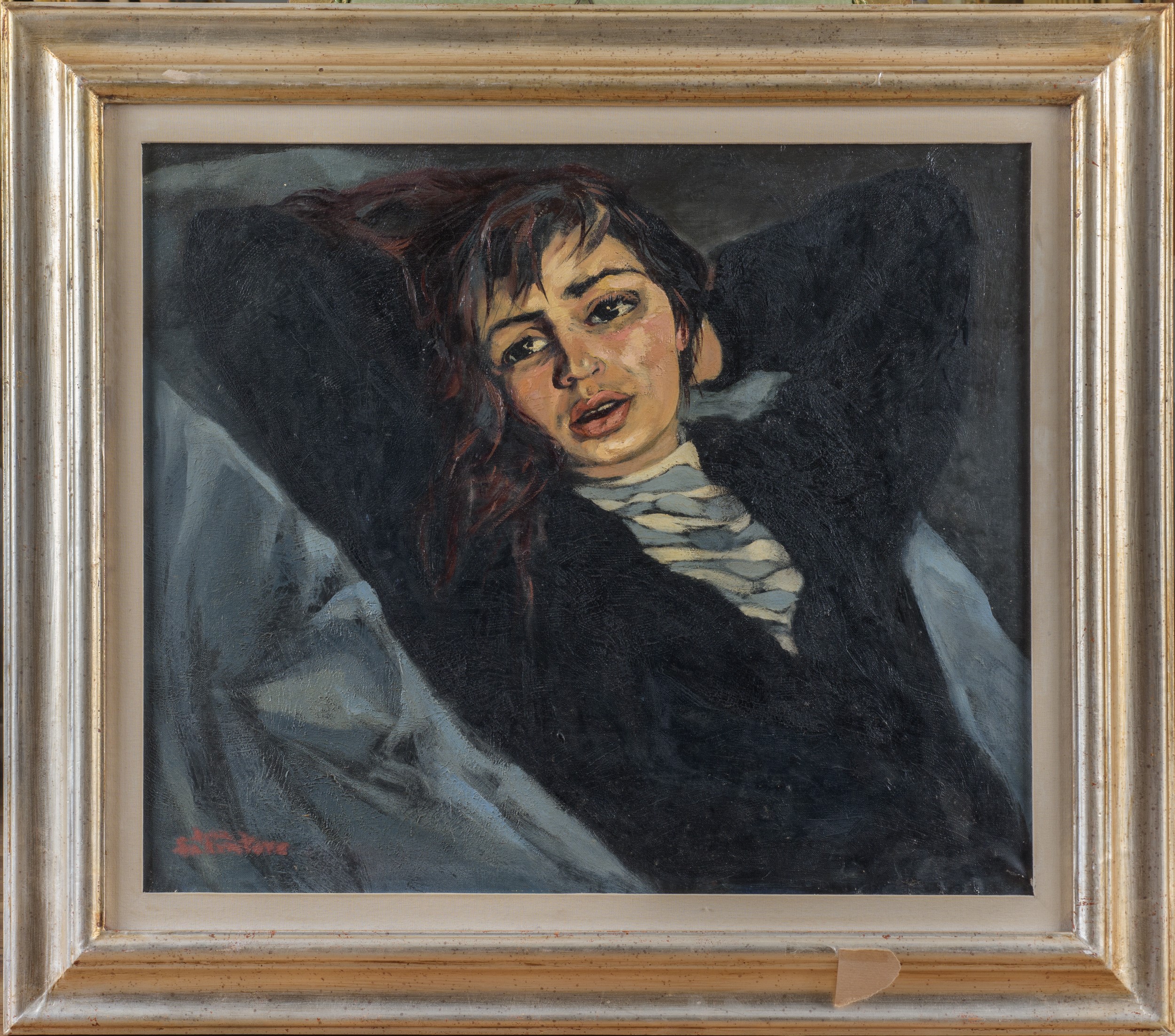 Anna Salvatore - Ritratto di donna, olio su tela