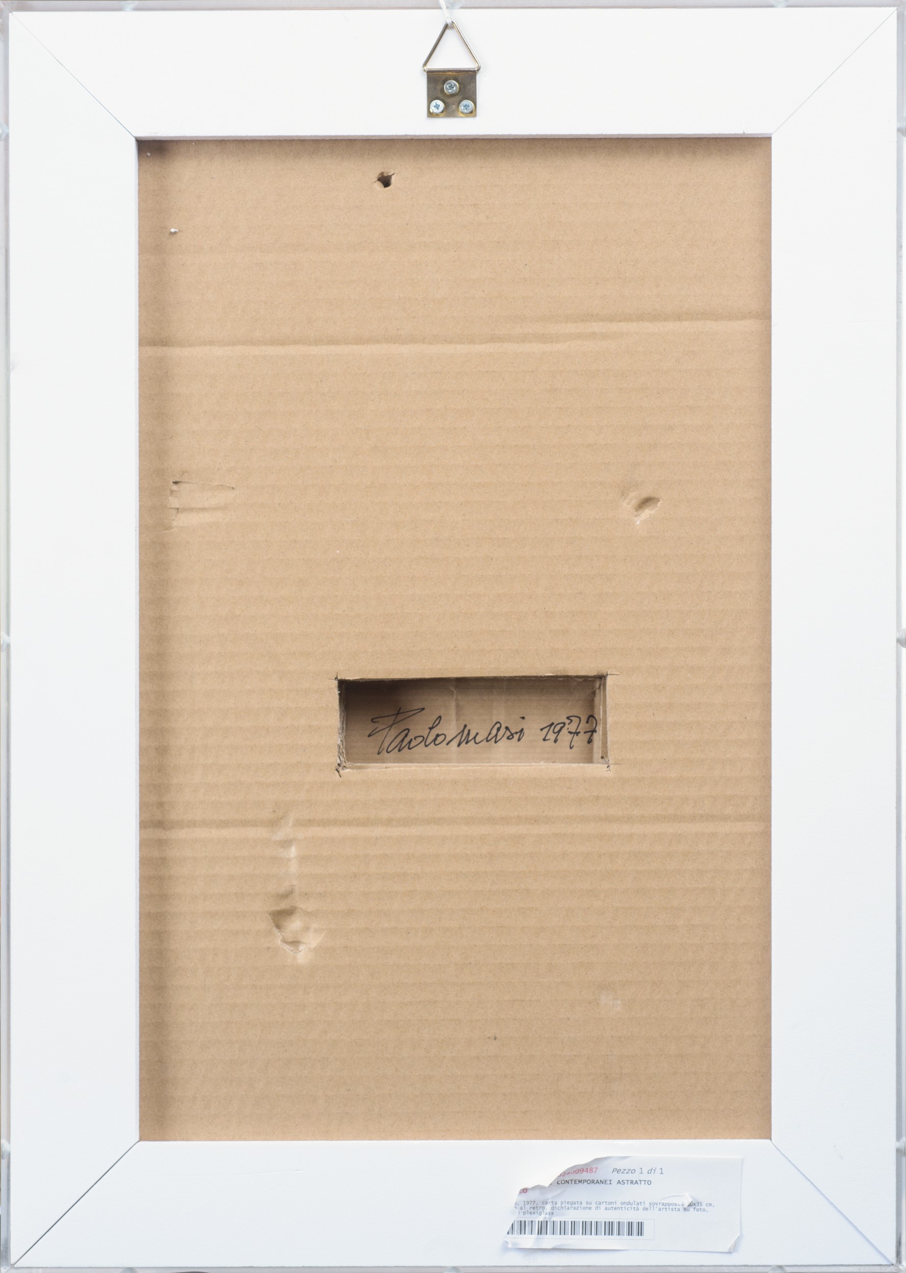 Paolo Masi - Senza titolo (carta piegata su cartone), 1977