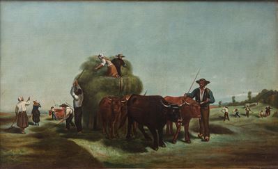 Campagna romana, olio su tela