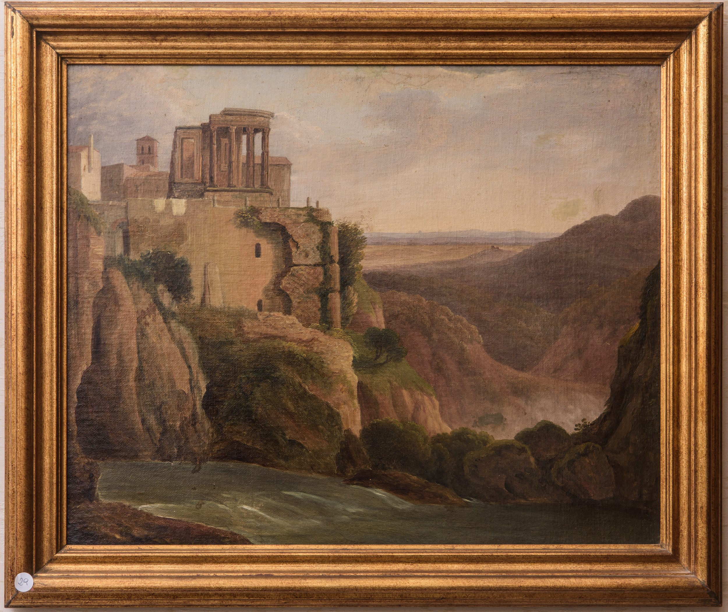 Autore non identificato, Veduta di Tivoli, olio su tela