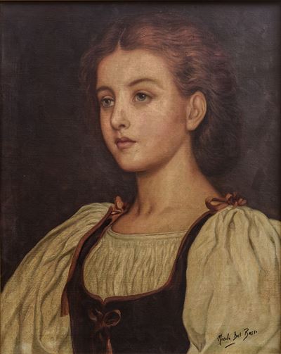 Autore ignoto, Ritratto di fanciulla, olio su tela