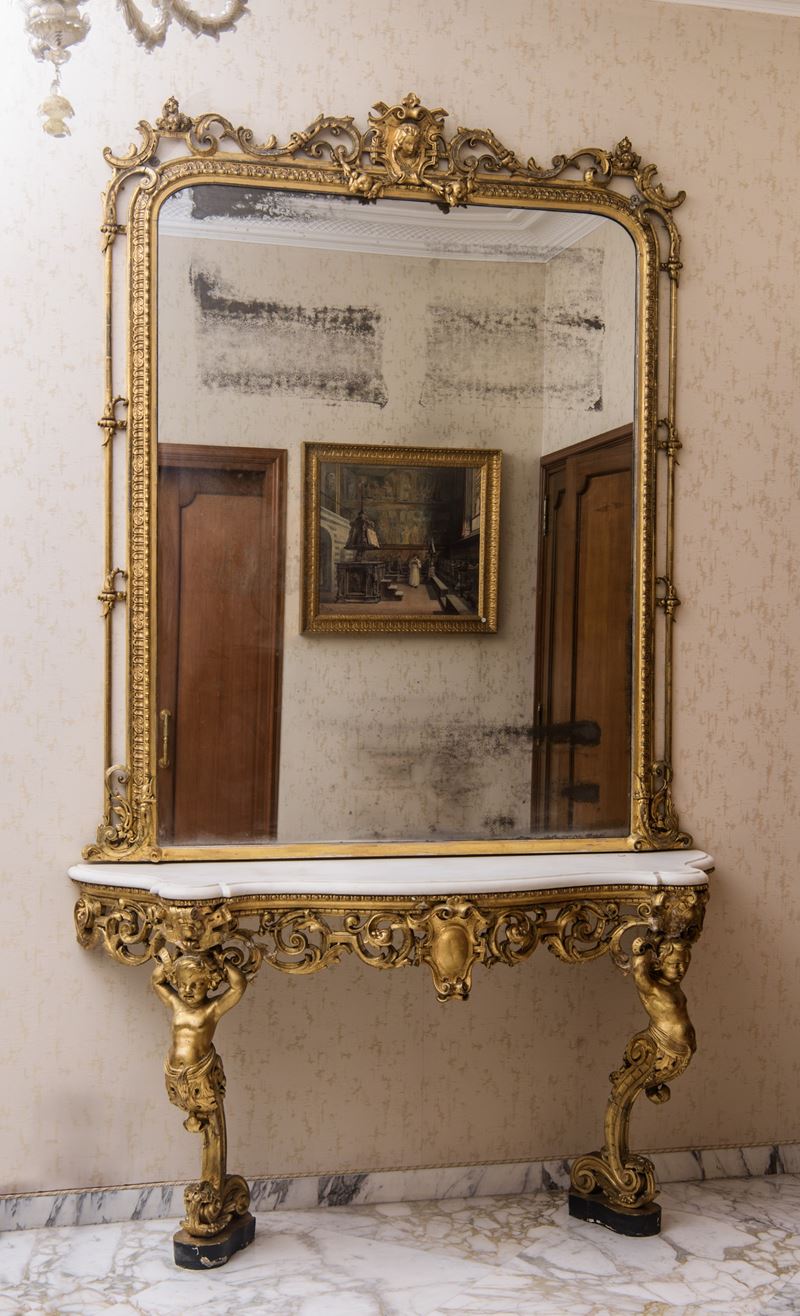 Consolle e specchiera