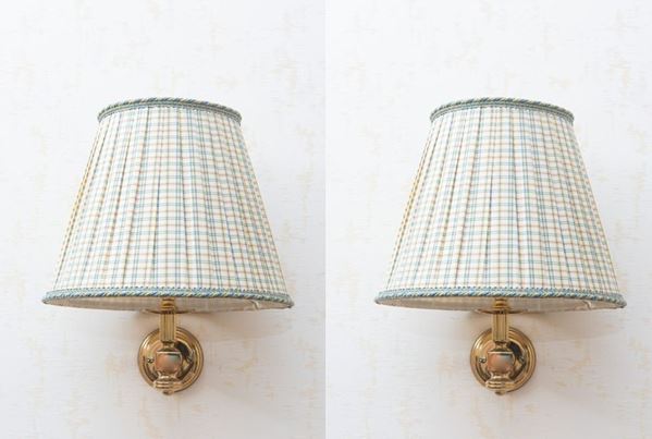 Coppia di appliques in bronzo dorato