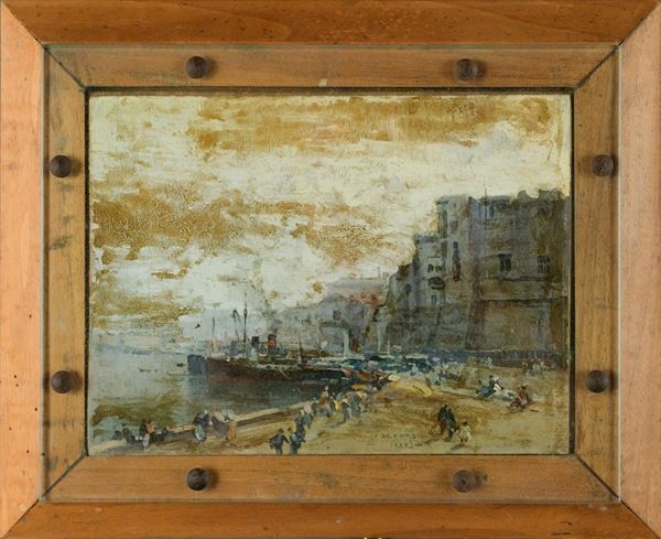 Nicolas De Corsi - Scorcio del porto di Napoli