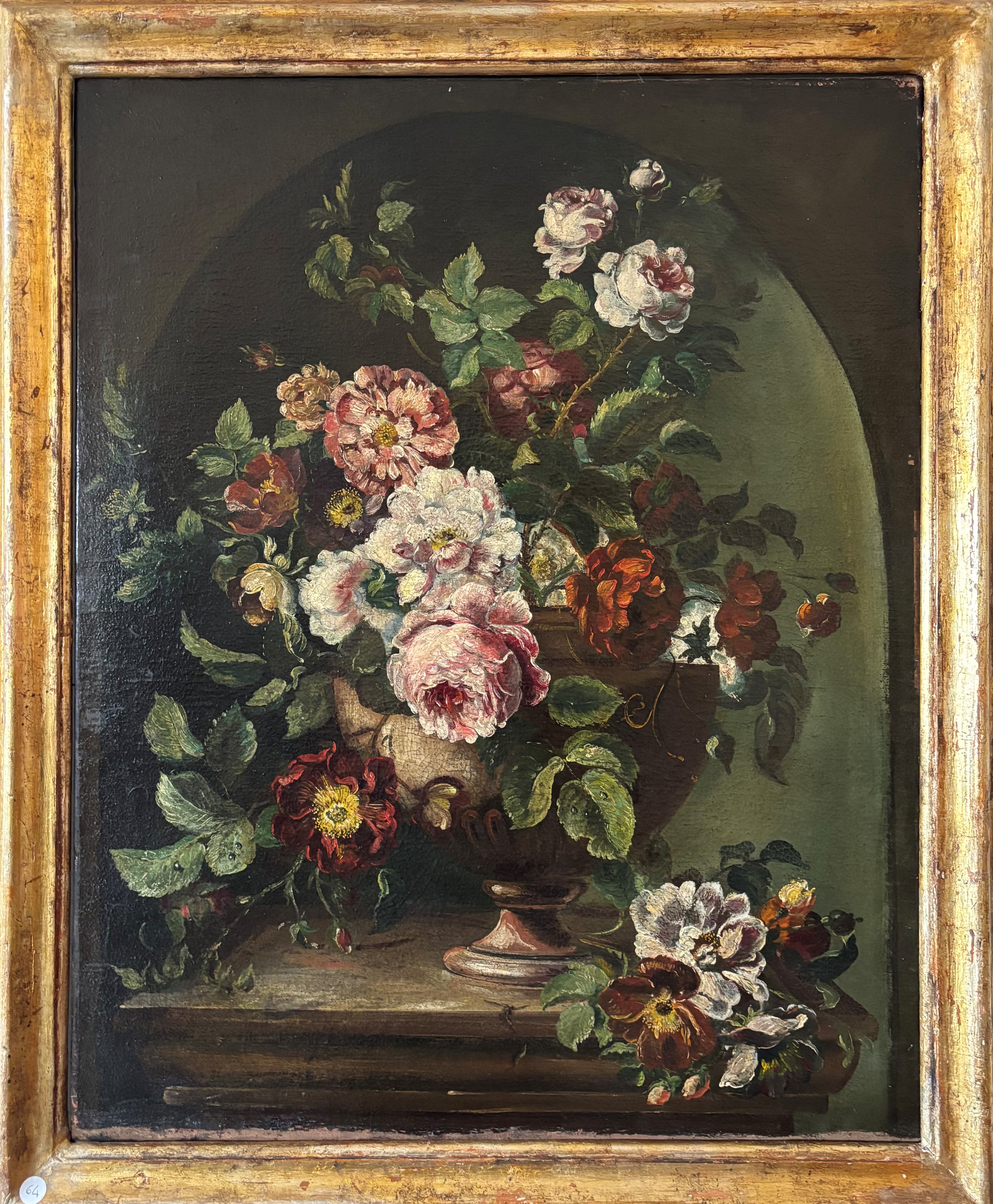 Maestro dei Fiori Guardeschi - Coppia di nature morte, olio su tela