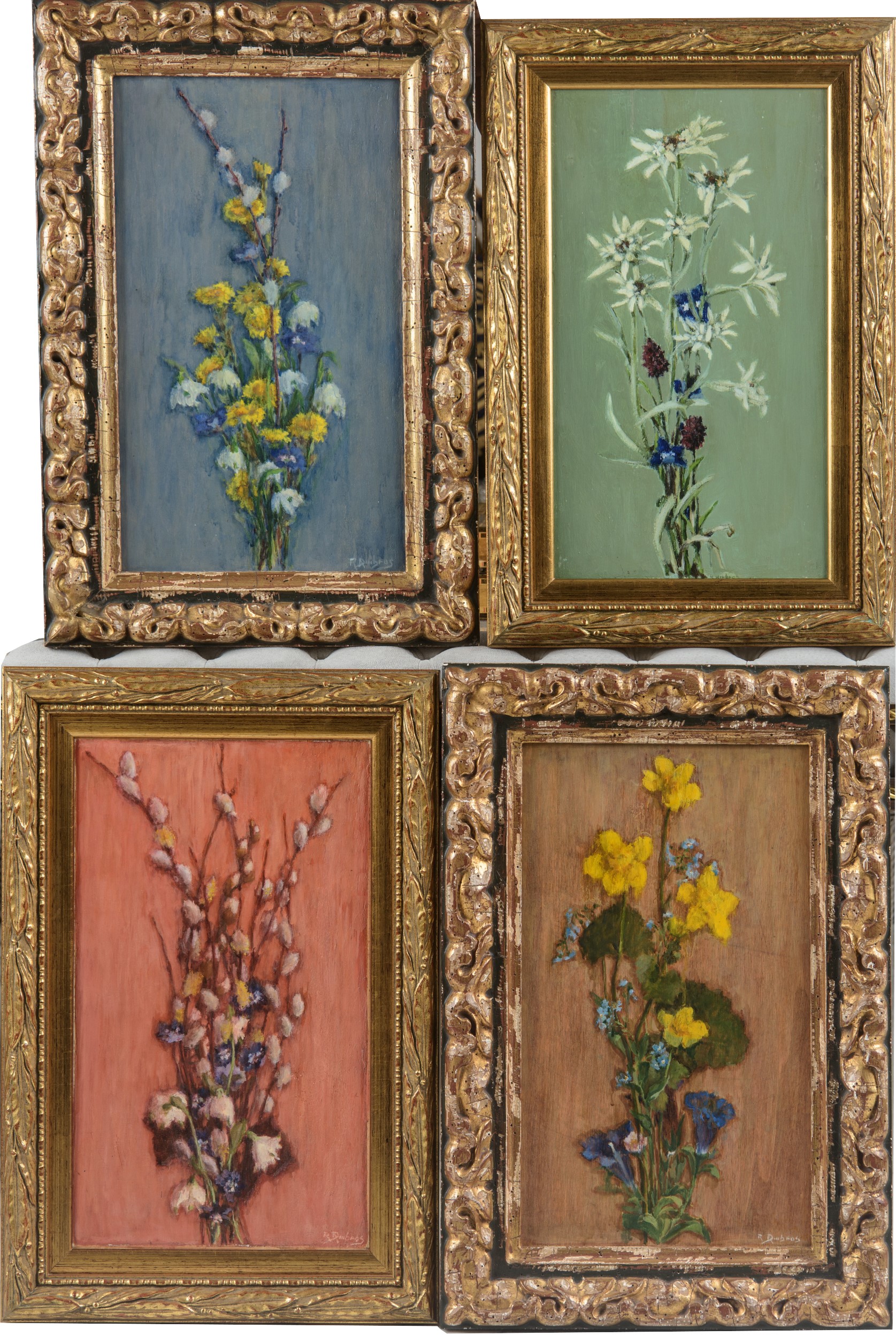 Dipinti anonimi, Otto fiori, olio su tavola