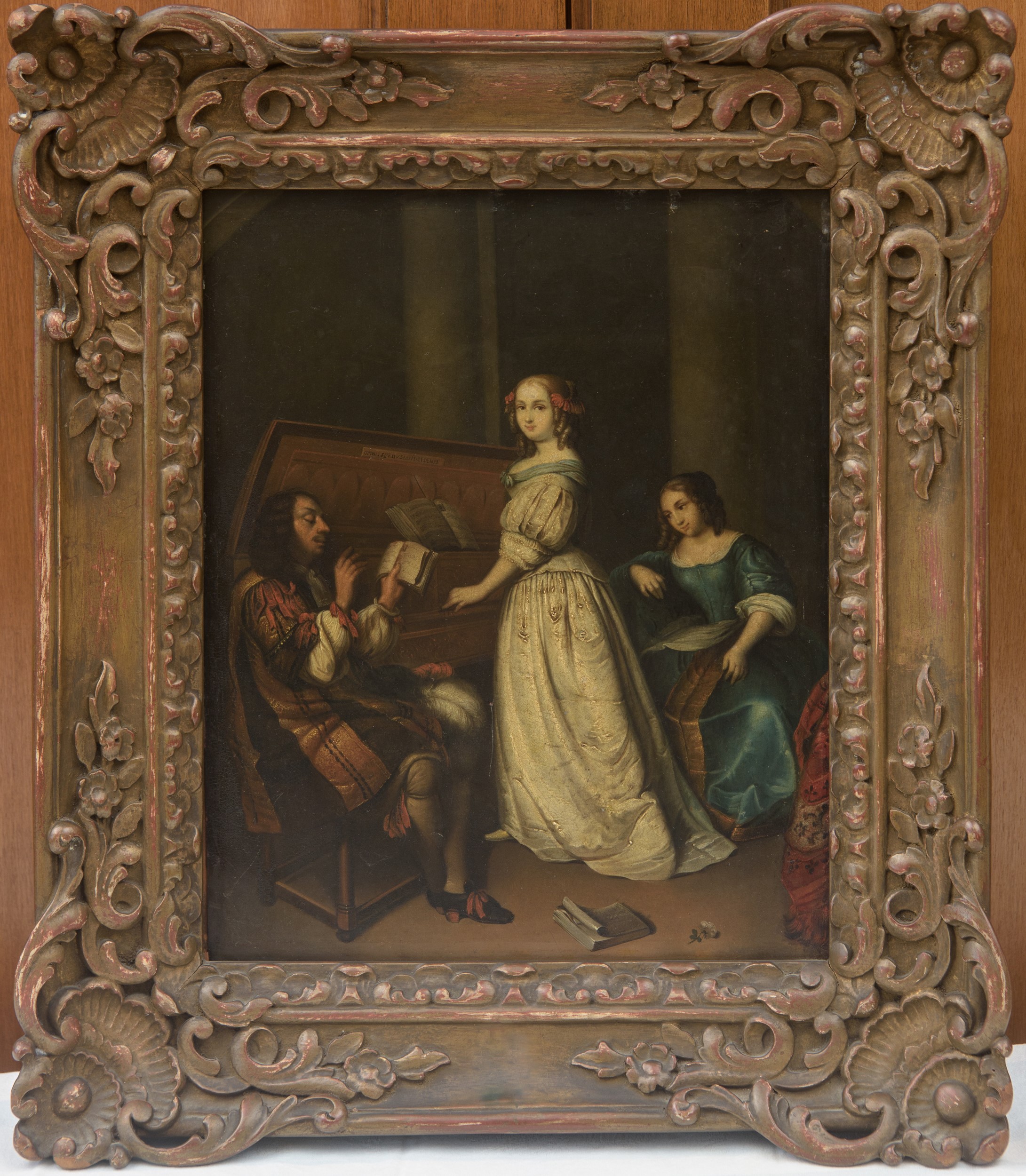 Gerard Ter Borch - Lezione di musica, olio su rame