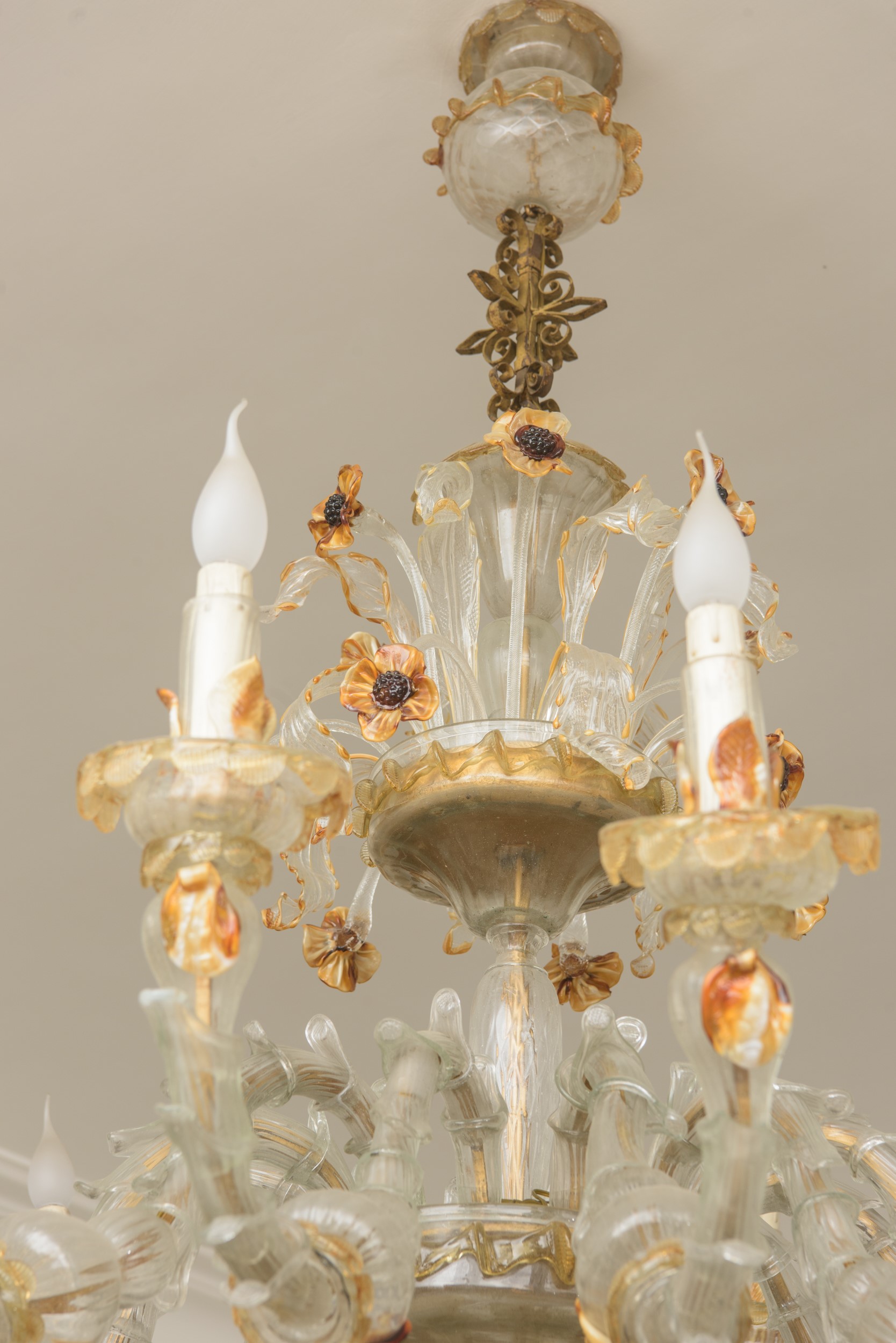 Lampadario in vetro di Murano