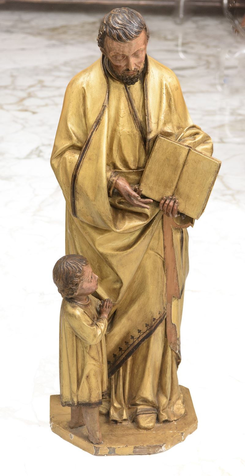 Scultore italiano del XIX secolo, San Giuseppe con bambino