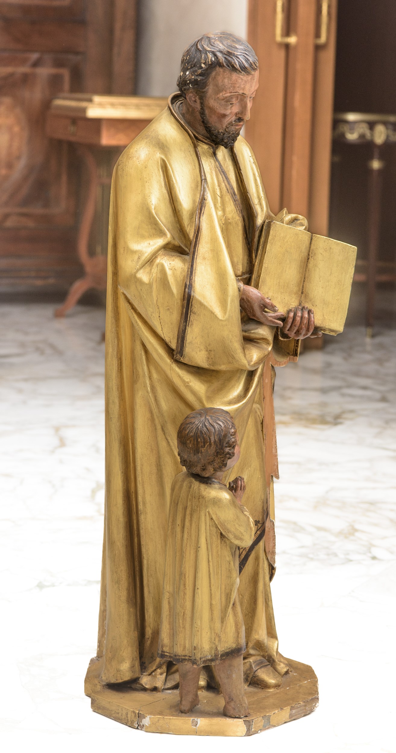 Scultore italiano del XIX secolo, San Giuseppe con bambino