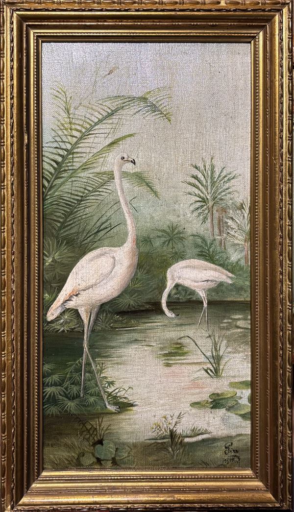 Lotto di 5 piccoli dipinti