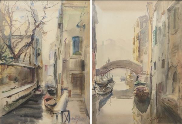 Coppia di canali veneziani