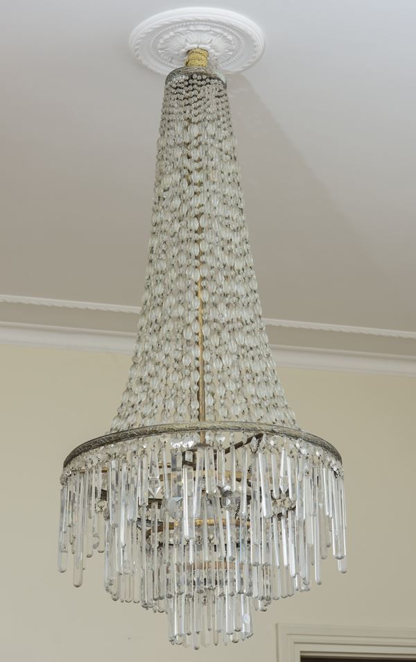 Lampadario a sospensione in stile Maria Teresa,