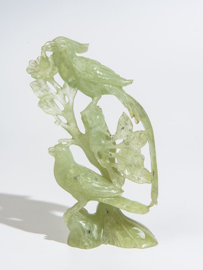 Gruppo scultoreo in giada, Cina, XX secolo