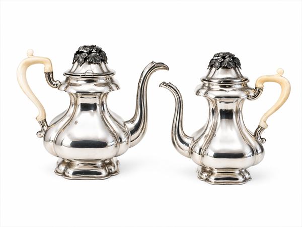 Caffettiera e Teiera in argento