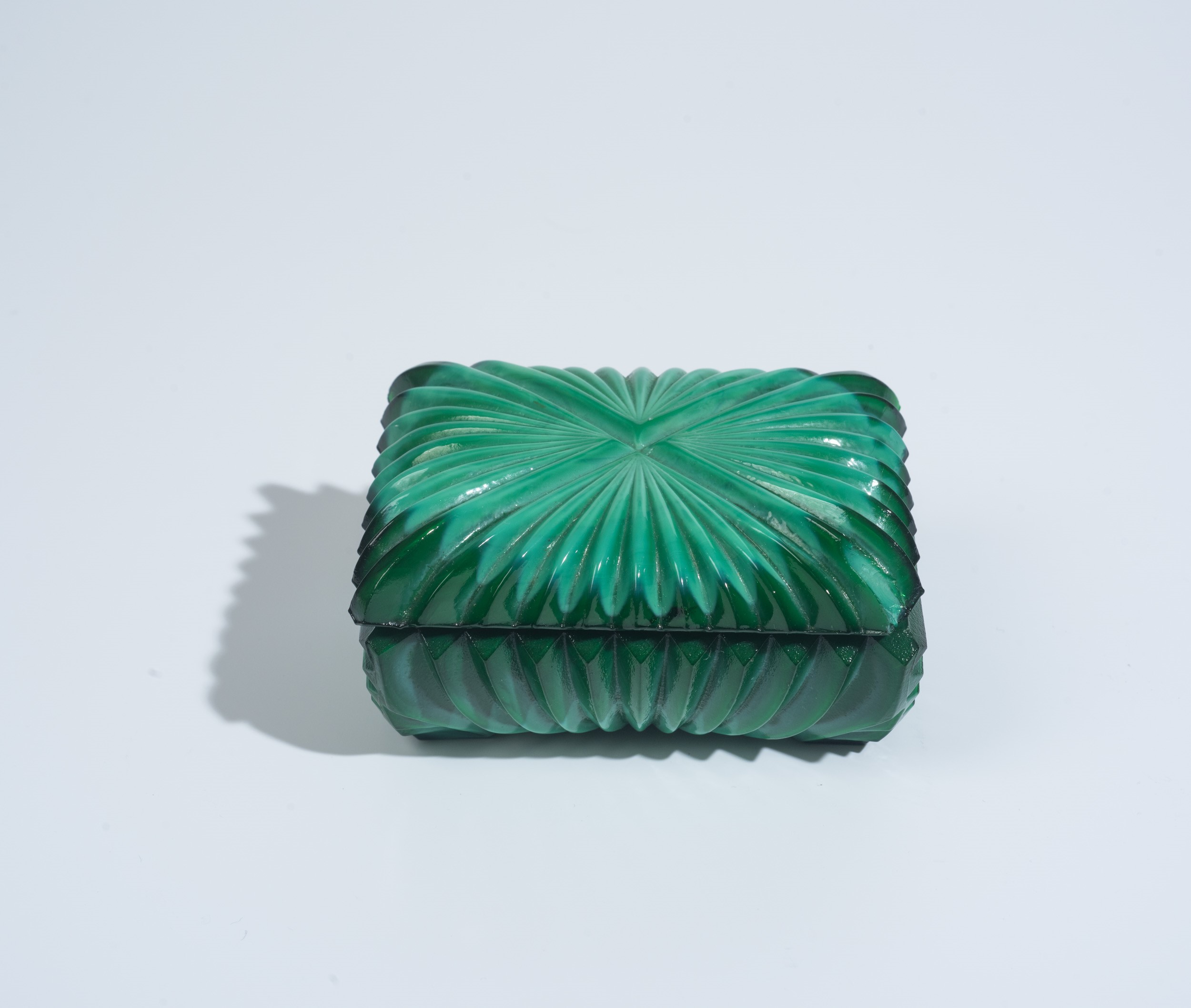 Tre scatole e un vasetto in argento e malachite