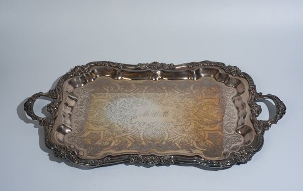 Vassoio in metallo argentato